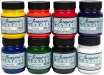 Jacquard Products Textile Fabric Paint 2.25Oz Primary and Secondary Colors, Acrylic, Multicolour, 66.5 ml (Pack of 8)
