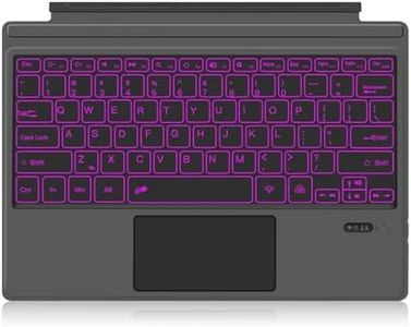 XIWMIX Keyboard for Microsoft Surface Pro 7/Pro 7 Plus/Pro 6/Pro 5/Pro 4/Pro 3,Ultra-Slim 7-Color Backlit Portable Bluetooth 5.0 Wireless,Multi-Gesture Touchpad Type Cover for Surface Pro 7/7+/6/5/4/3
