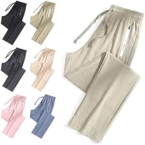 Comfy Fit Pants for Women Over 50, Comfy Unisex Ice Silk Quick Drying Breathable Outdoor Hiking Casual Pant (US, Alpha, X-Large, Regular, Regular, Standard, Khaki)