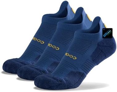 BRISIRA Coolmax Bamboo Viscose Compression Running Socks 3 Pairs Ankle Low Cut Athletic Anti Blister Cushioned Seamless Odor Control