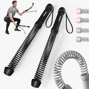 Ropeless Battle Ropes for Home Gym - Cordless Training Rope Fitness Equipment for Men & Women, Weighted Workout Ropes for HIIT, No-Jump Full-Body Exercise, Heavy Resistance & Travel-Friendly (Black)