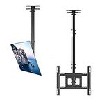 TV Ceiling Mount Adjustable Bracket,TV Wall Mount Bracket Fits 32-70 Inch LCD LED 4K TVs, Flat Screen Display, Adjustable Height Telescoping Tilt and Swivel, up to 150Lbs, VESA 600x400mm, Black