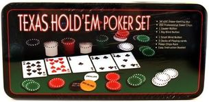 Texas Holdem Poker Set In Metal Tin