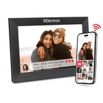 XElectron 10.1 inch WiFi Digital Picture Frame HD IPS Touch Screen HD Display, Smart Cloud Photo Frame with 16GB Memory, Auto-Rotate, Share Photos and Videos via Frameo App