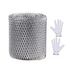 BFYDOAA Aluminum Gutter Guard 6in x 20ft Rain Gutter Filter Strainer DIY Mesh Cover Gutter Protection Screen for Drains,Gutters,Eaves