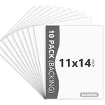 Somime 10 Pack Backing Boards Only - 11X14 Uncut White Mats Matboards, Acid Free & White Core Backerboards, Ideal for Photos, Pictures, Prints, Frames, Arts