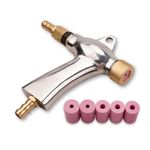Magsoar Sandblaster Gun Air Sand Blasting Gun Blasting Cabinet Machine Kit Parts 5-8bar with 5 Ceramic Nozzles