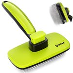 Pecute Self-Cleaning Slicker Brush for Dogs Cats, Lightweight Shedding Massaging Grooming Brush, Gently Removes Loose Fur Undercoat for Small Dogs Cats Rabbits of All Hair Types