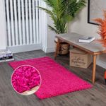 Livabliss Home Shaggy Rug - Modern Berber Rug Living Room 100x200 cm, Soft Shaggy Rugs for Bedroom - Neutral Boho Fluffy Rug, Easy Care Plush Thick Pile - Large Rug, Pink Rug