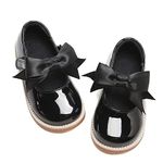 Kiderence Toddler Little Girls Mary Jane Dress Shoes School Oxford for Girls Black Flats Size 11M