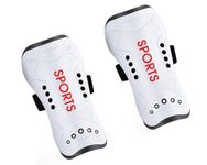 Shin Pads,Soccer Shin Guards,7-16 Years Child Soccer Shin Pad,Lightweight Breathable Protective Gear Football Shinguard,Football Shin Pads(White)