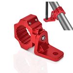 UTV Whip Mount, 1pc Zidiyoruo Off-Road Flag Pole Bracket for Mounting Flag and Whip Light, Aluminium Alloy, 360° Rotating Flag Hole Adjustable to All SXS 1.75" to 2" Roll Cage (red)