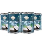 Nature's Spice Coconut Cream - 1600 ml │ Combo Pack of 4 x 400 ml │ A Perfect Alternative of Milk Cream for Vegan Diet│100% Dairy Free Product