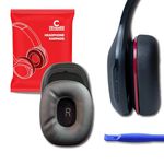 Crysendo 75mm X 55mm Headphone Cushion Ear Pad Compatible with Mi Super Bass Wireless Headphones | Replacement Headset Ear Cushion Pads | PU Leather & Soft Foam Ear Cushion (Black)