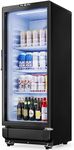 YITAHOME 6 CU.FT. Commercial Beverage Display Refrigerator with Single One Glass Door, Drink Beer Fridge Cooler for Office Garage Bar Gym with Locking, Led & 2 Keys