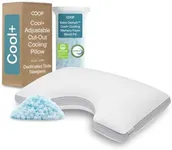 Coop Home Goods Eden Cool+ Cut-Out Adjustable Pillow, King Pillows with Cooling Gel & Shoulder Cut-Out for Head Support, Side Sleeper Pillow, Neck Support for Sleeping, CertiPUR-US/GREENGUARD Gold