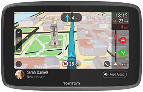 TomTom Car Sat Nav GO 6200, 6 Inch with Handsfree Calling, Siri, Google Now, Updates via WiFi, Lifetime Traffic via SIM Card and World Maps, Smartphone Messages, Capacitive Screen, Black