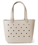 Simple Modern Beach Bag Rubber Tote | Waterproof Extra-Large Tote Bag with Zipper Pocket for Pool, Groceries, Sports | Gifts For Women | Getaway Bag Collection | Almond Birch