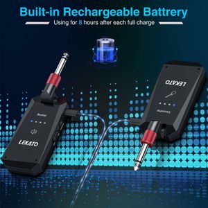 LEKATO 5.8GHz Wireless Guitar System – Transmitter & Receiver