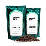 Caf� Coffee Day - RELISH 70% Coffee 30% Chicory - 200gm each (Pack of 2) | Medium to Dark Roast | South Indian Filter Coffee | Fresh from Chikmagalur factory