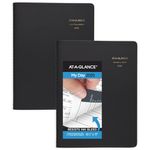 AT-A-GLANCE 2025 Appointment Book Planner, Daily, Eight Person Group Planner, 8-1/2" x 11", Large, Quarter-Hourly, 2 Volume Set, Black (702120525)