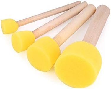 DS. DISTINCTIVE STYLE 20 Pieces Assorted Round Paint Foam Set Painting Tools Sponge Brush for Kids Painting Crafts and DIY - 4 Sizes