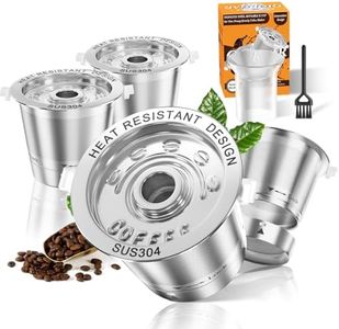 4 Pack Reusable K Cups for Keurig- All Stainless Steel Coffee Pods for Keurig 1 Prong Coffee Machine, No Seal Gasket, Non Plasic, Heat Safe, All in One Set