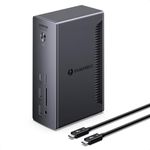 UGREEN Revodok Max 213 Thunderbolt 4 Dock, 13-in-1, Single 8K or Dual 4K@60Hz Display, 90W Charging, 3x 40Gbps Thunderbolt 4, 5x USB-A and USB-C, 2.5GbE, SD/TF 4.0, Compatible for Mac and Windows PC