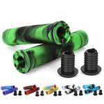 Kutrick Scooter Grips - Mixed Color Bike Bicycle MTB Scooter Handlebar Grips | 145mm Soft Handle Grips for Pro Stunt Kick Scooter, BMX Bikes,Mountain Bike