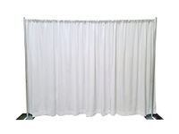OnlineEEI Premier Portable Pipe and Drape Backdrop Kit 8ft x 10ft (White)