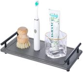 Sink Caddy Instant Dry Sink Organizer Drying Stone Bathroom Tray 5.9" Wider Kitchen Sink Countertop Organizer Soak Up Water Quickly Sink Tray Diatomaceous Earth Sink Caddy for Soap Dispenser, Sponge