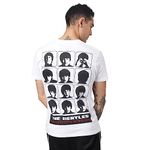 Free Authority The Beatles Printed Relaxed Fit White Cotton Men's T-Shirt