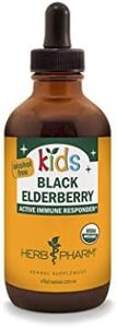 Herb Pharm Kids Certified-Organic Alcohol-Free Black Elderberry Glycerite Liquid Extract, 4 Ounce