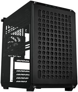 Cooler Master QUBE 500 Flatpack High Airflow Gaming ATX PC Mid-Tower, Customizable, Tempered Glass, Vertical GPU Mount, 365mm GPU Clearances, USB-C, Carrying Handle, Gem Mini