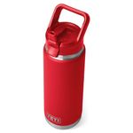 YETI Rambler C Straw Bottle, Stainless Steel Vacuum Insulated Bottle with Straw Cap, Rescue Red, 26 oz (769 ml)