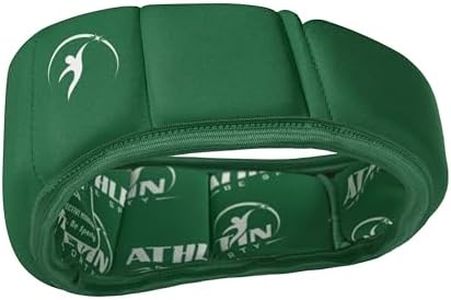 ATHLETIN BE SPORTY – Soft Shell Non-Tackle Headgear, Lightweight, Breathable, Moisture-Wicking, Designed for Flag Football, Soccer, Volleyball, Field Hockey & Figure Skating (Green, Youth)