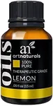 artnaturals 100% Pure Lemon Essential Oil - (.5 Fl Oz / 15ml) - Undiluted Therapeutic Grade - Cleanse Uplift and Focus - Therapeutic Grade Citrus Scent for Skin, Cleaning and Aromatherapy Diffuser