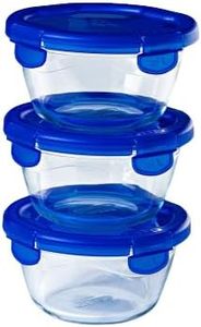 Pyrex Cook & Go - Juego de 3 Lunchbox con capacidad (3 x 0,7 L, redondo)