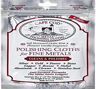 Cape Cod Polish Co Cape Cod Metal Polishing Cloths Foil Pouch 0.53oz, B0017H3PIO, Not Applicable, Stainless Steel, One Pack