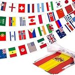 100 Countries String Flag, 82 ft In