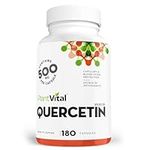 NEW! PlantVital Quercetin 500mg (180 Vegan Caps) Antioxidants helps neutralize free radicals. Blood vessel protection. Used to provide seasonal allergy relief. Made in Canada. Vegan.