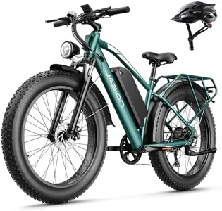 Jasion EB5 MAX Electric Bike for Adults with 1500W Peak Motor, 48V 15Ah (720Wh) Battery Electric Mountain Bike, 26'' x 4'' Fat Tire Ebike, 28+MPH Speed, Cruise Control, with Fenders, Rear Rack
