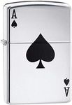 Zippo 24011 Ace of Spades Pocket Lighter, High Polish Chrome