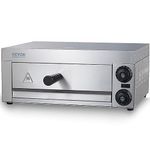VEVOR Electric Countertop Pizza Oven 12-inch, 1500W Commercial Pizza Oven with Adjustable Temp, 0-60 Minutes Timer, 360° Uniform Baking Pizza Maker & Removable Crumb Tray for Commercial and Home Use