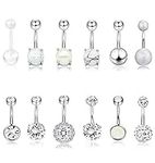 Masedy 12Pcs Belly Button Rings for