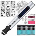 VEXXEV Engraving Pen Kit Electric USB Rechargeable Micro Engraver Cordless Carve Tool for Etching Carving Customizing DIY Art and Crafts on Wood Metal Glass Jewelry Nails Ceramic Stone Plastic Egg