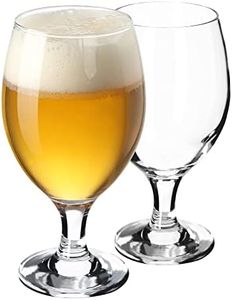 KADAX Set di bicchieri da birra in vetro, tulipani da birra, bicchieri di grano per birra scura e chiara, bicchieri da birra artigianali (400 ml, 2 pezzi trasparenti)