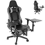 Dardoo Flight Simulator Chair Joystick/Hotas Chair Mount Multifunctional Racing Game Chair fit for Thrustmaster A10C Hotas Warthog Logitech X56 X52 More Stable Flight Sim Stand with Seat Detachable