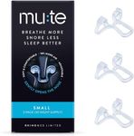 Rhinomed Mute Nasal Dilator for Snore Reduction - Anti-Snoring Aid Solution - Improve Airflow - Comfortable Nose Vents, Breathing Aids for Better Sleep (Small, 3-Pk)