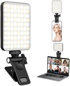 XINBAOHONG Rechargeable Selfie Light, Clip Fill Light for Phone Laptop Tablet Portable Light for Video Conference Live Streaming Zoom Call Makeup Picture (Black)